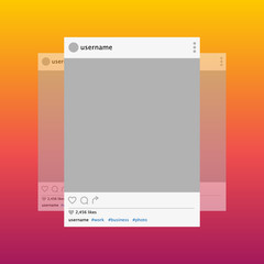 Social network photo frame vector illustration. Vector.