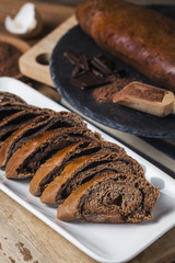 Delicious homemade chocolate loaf of bread