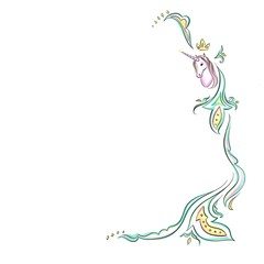 Decorative ornament with unicorn