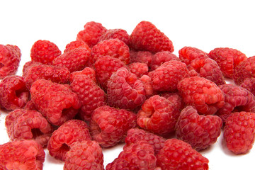 fresh raspberries isolated