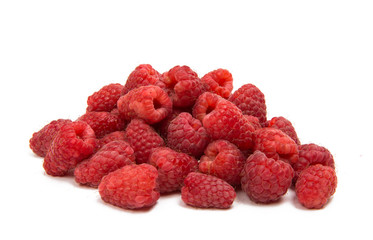 fresh raspberries isolated