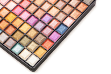 Colorful eye shadows palette.