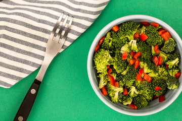 Vegetarian or Vegan Food Bowl Of Broccoli And Chilli