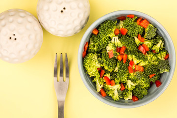 Vegetarian or Vegan Food Bowl Of Broccoli And Chilli