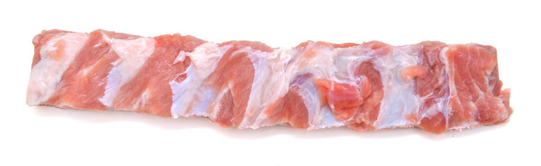 object on white - food raw pork rib