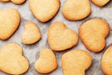 Heart shaped gingerbread cookies