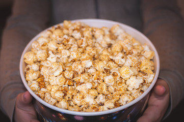 Popcorn, a big bowl of delicious popcorn