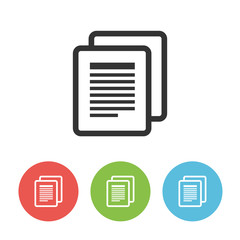 Copy of documents vector flat icon