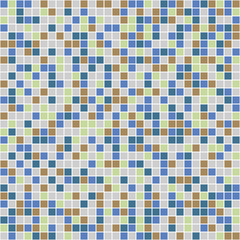 Ceramic tile mosaic in swimming pool