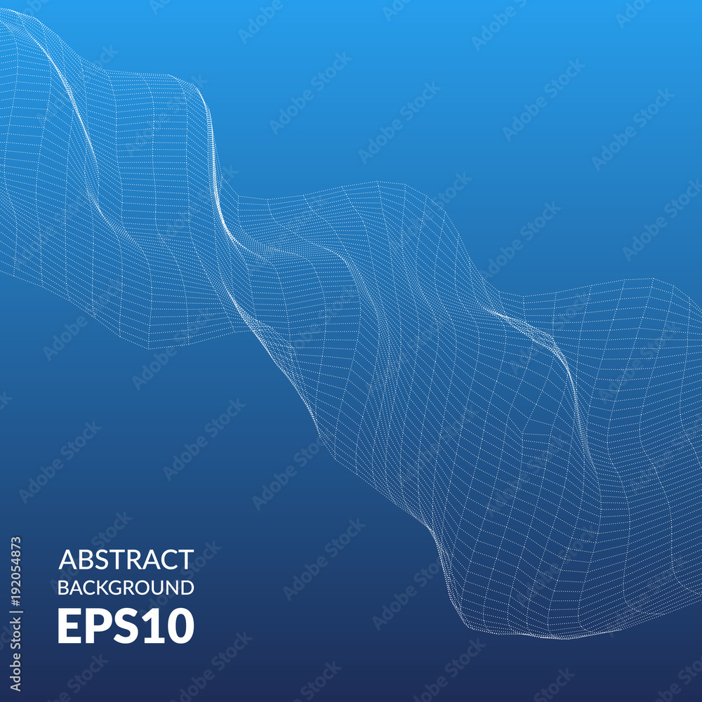 Poster abstract background with wavy texture. distortion of space.