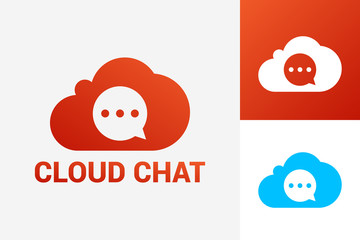 Cloud Chat Logo Template Design Vector, Emblem, Design Concept, Creative Symbol, Icon