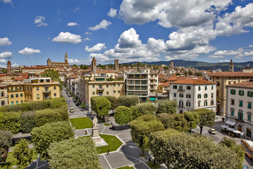 Fototapeta na wymiar Panorama Arezzo. View from above. Italy