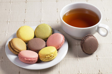Macaroons and tea