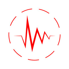 Heartbeat icon. Vector illustration.