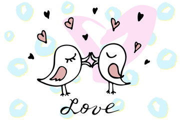 Romantic hand drawn stikers.