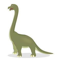 Naklejka premium Brontosaurus isolated dinosaur