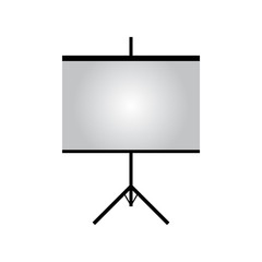 Projector white screen vector icon