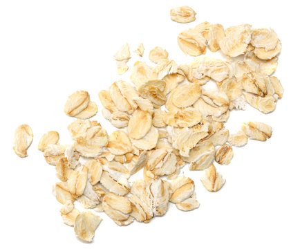 Oatmeal Isolated On White Background. Top View