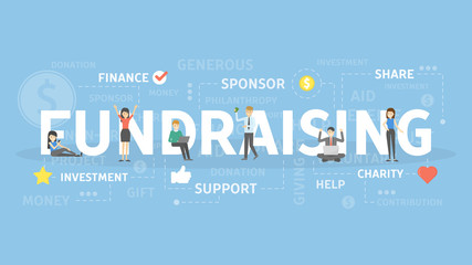 Fundraising concept illustration.