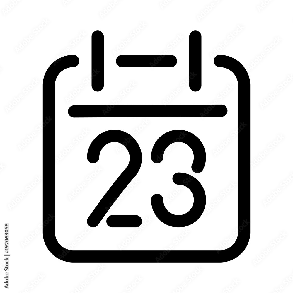 Poster calendar or schedule icon. symbol of planning events and meetings or date settings. outline modern d