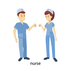 Isolated nurses couple.