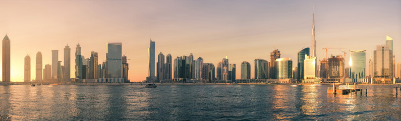 Fototapeta na wymiar Panorama Business Bay, Emirates, Dubai, Jan.2018
