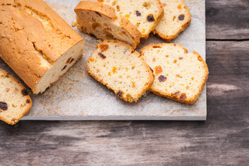 Sliced fruit cake 