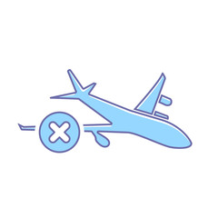 Airplane cancel flight plane transport travel icon
