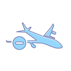Airplane flight plane stop transport travel icon