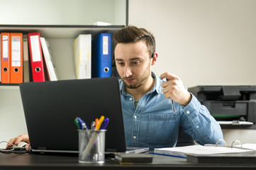 man in office