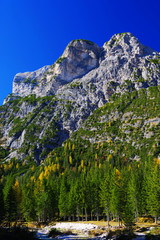 Autumn light on the Dolomites, Italy, Europe