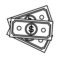 bills dollars money icon vector illustration design