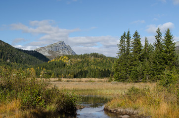 Fototapeta na wymiar Mountain view in autumn