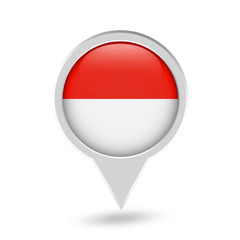 Indonesia Flag Round Pin Icon