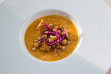 Sweet Potato Curry - topped with Chickpeas
