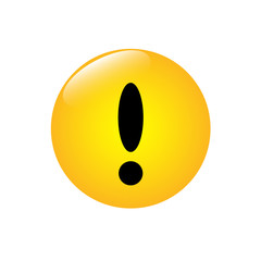 The exclamation point on the yellow button