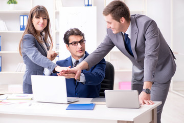 Business meeting with employees in the office