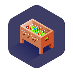 Foosball table icon isometric