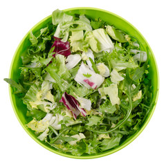 Mix of lettuce leaves in a bowl