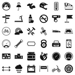 Car owner icons set, simple style