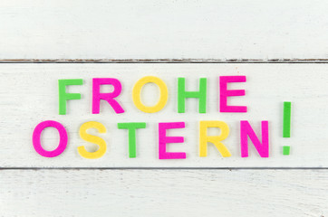 Frohe Ostern, Holz, Vintage
