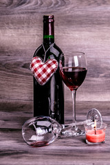 Wine and two glasses