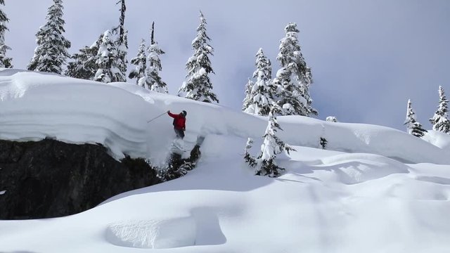 Skier Triggers avalanche in backcountry