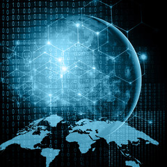 Earth from Space. Best Internet Concept of global business from concepts series. Elements of this image furnished by NASA. 3D illustration