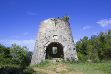 Fototapeta na wymiar Windmill Ruin Saint John USVI
