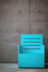 Bright wooden chairs on the background of a concrete wall in the loft style