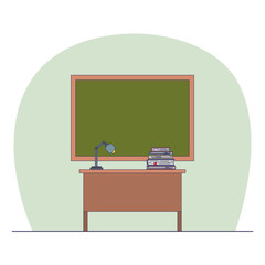 class room scene icon vector illustration design