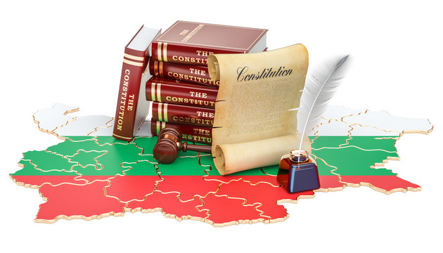Constitution of Bulgaria concept, 3D rendering