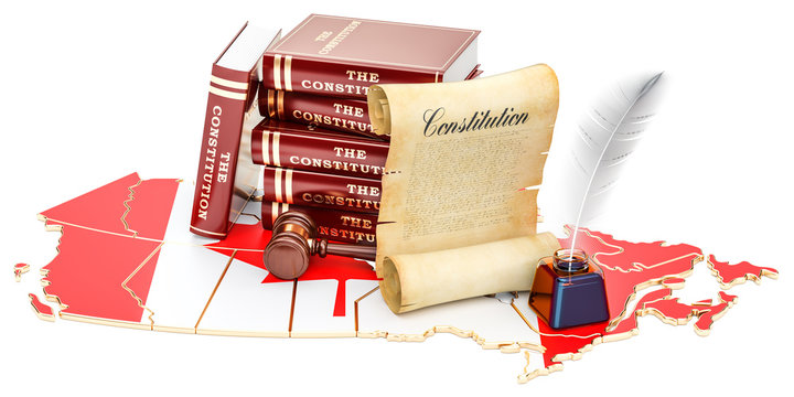 Constitution of Canada concept, 3D rendering