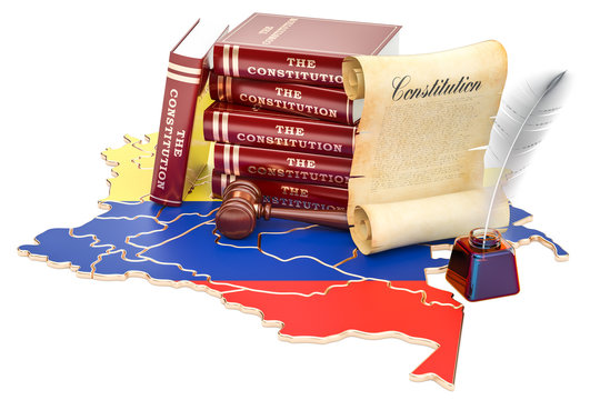Constitution of Colombia concept, 3D rendering
